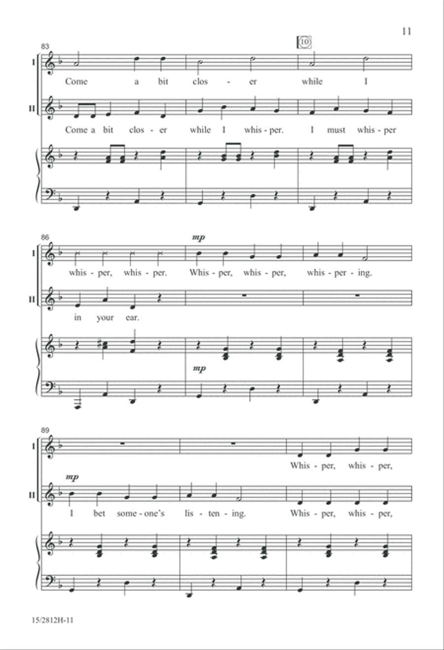 Whisper! 2-Part scores gallery preview page 11