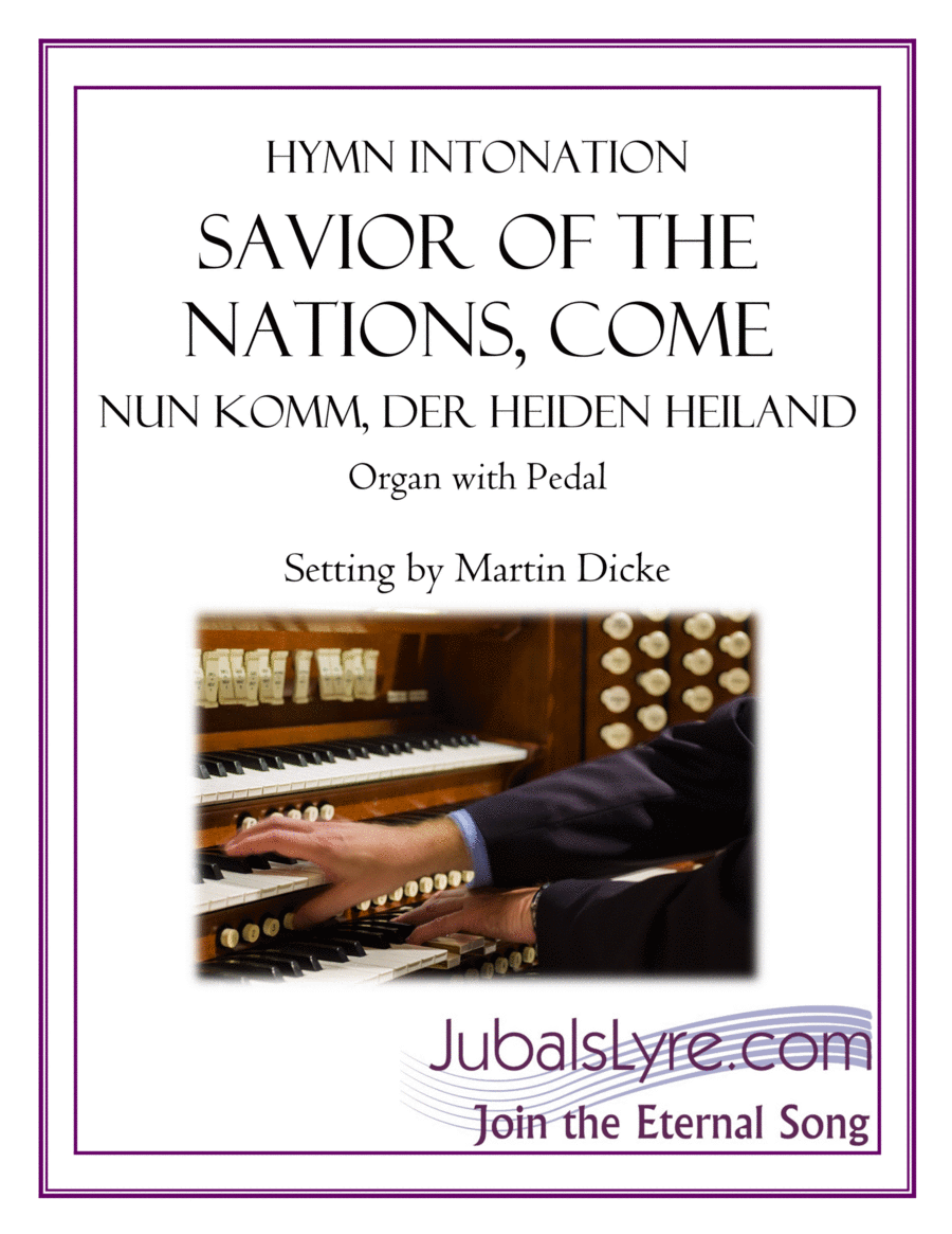 Savior of the Nations, Come (Hymn Intonation for Organ) Organ Solo scores gallery preview page 1