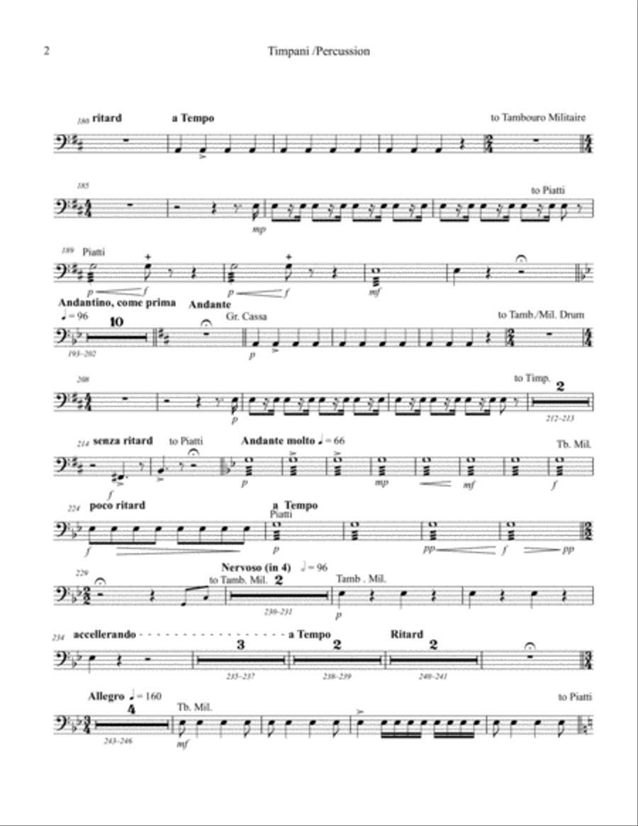 Peter and the Wolf for Brass Quintet, Piano, Percussion and Narrator Piano scores gallery preview page 11