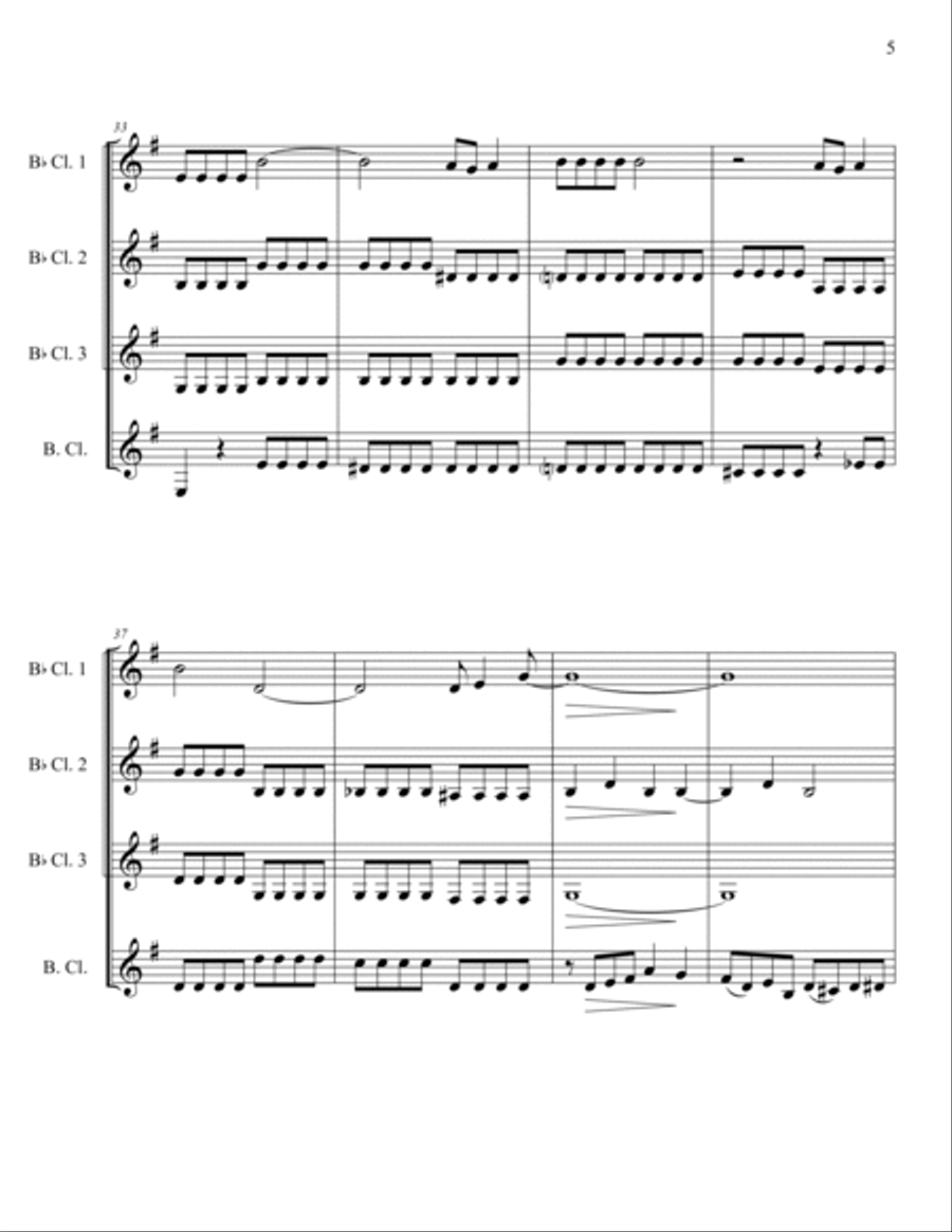 Blue Skies Clarinet Solo scores gallery preview page 5