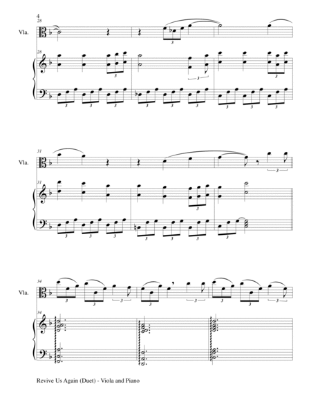 REVIVE US AGAIN (Duet – Viola and Piano/Score and Parts) image number null
