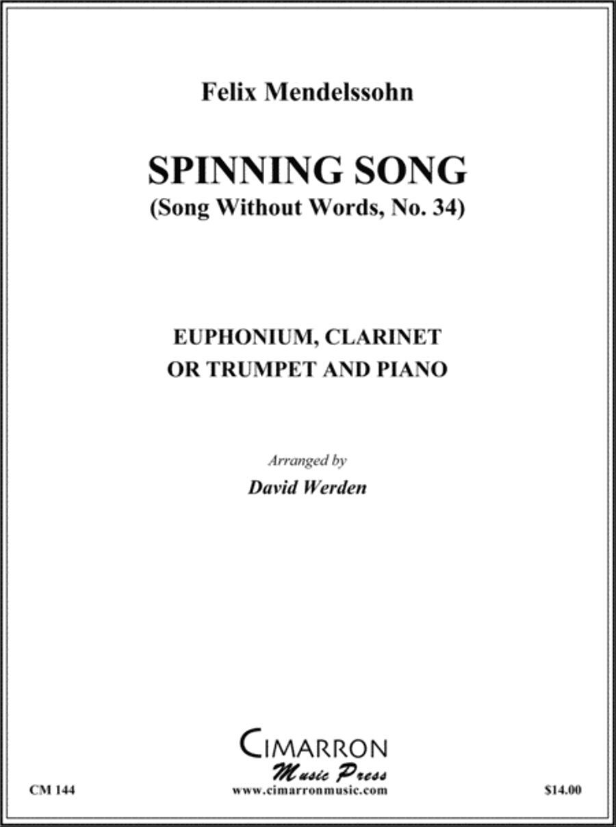 Spinning Song Clarinet scores gallery preview page 1