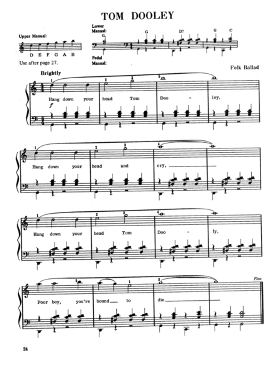 Easy Solos for Spinet Organ, Book 3 Organ scores gallery preview page 3