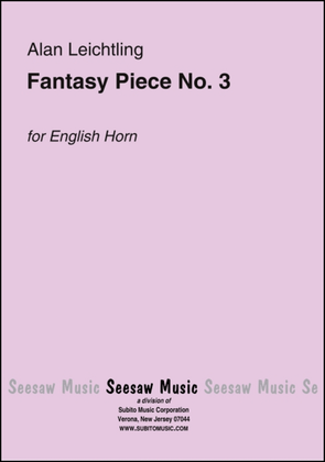 Fantasy Piece No. 3 unaccompanied English horn