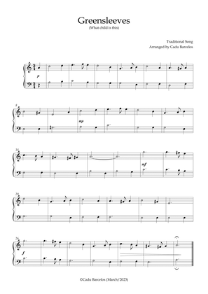 Greensleeves Easy Piano - A minor