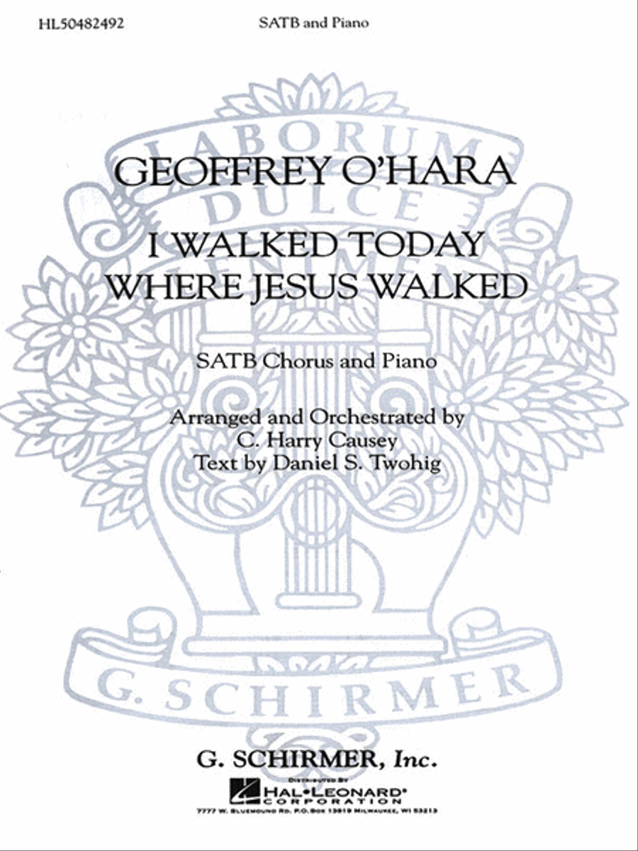 I Walked Today Where Jesus Walked 4-Part scores gallery preview page 1