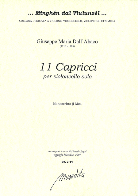 11 Capricci per violoncello (Manuscript, I-Mc)