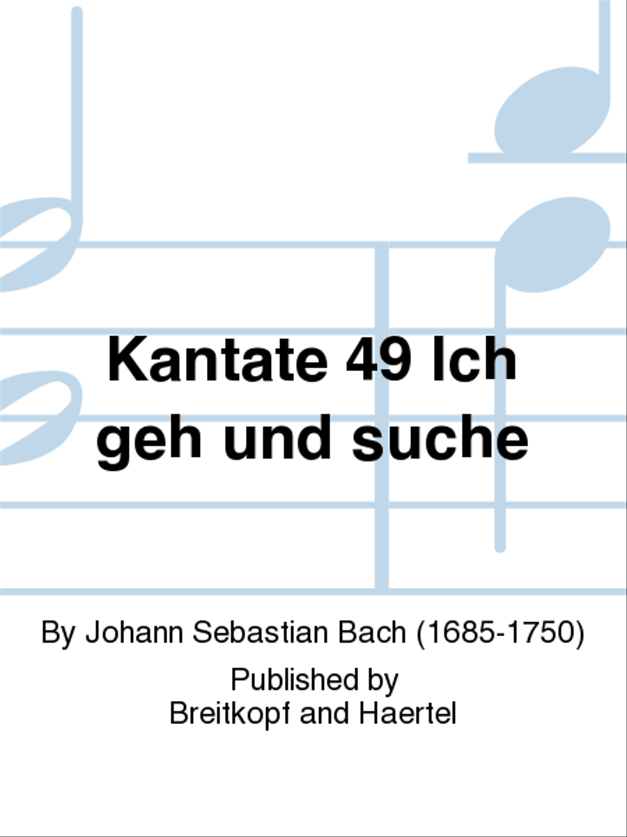 Cantata BWV 49 “Ich geh und suche mit Verlangen” Orchestra scores gallery preview page 1