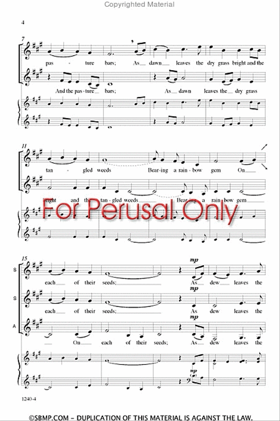 Threaded with Stars - SSAA a cappella Octavo SSAA scores gallery preview page 3