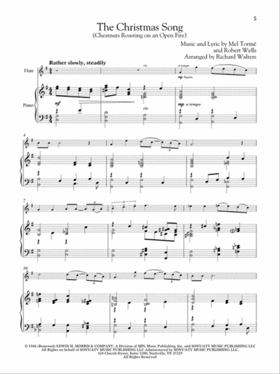Christmas Songs for Classical Players – Flute and Piano Flute Solo scores gallery preview page 2