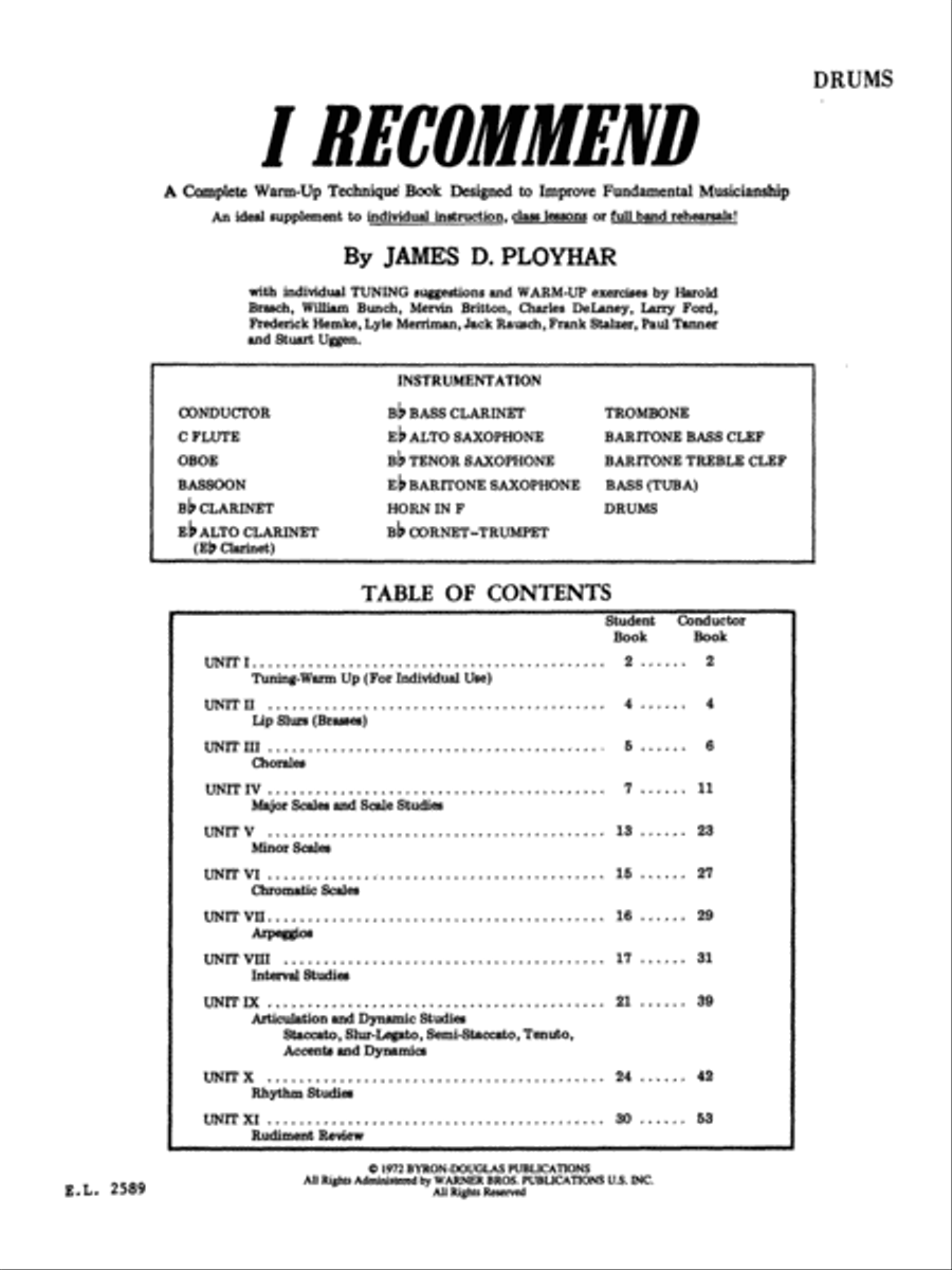 I Recommend I Recommend Concert Band Methods scores gallery preview page 2