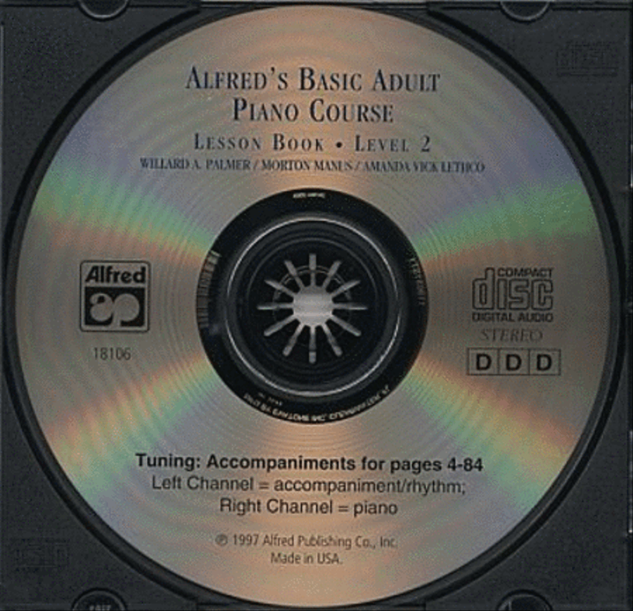 Alfred's Basic Adult Piano Course - CD (Lesson Book, Level 2) Piano Method scores gallery preview page 1