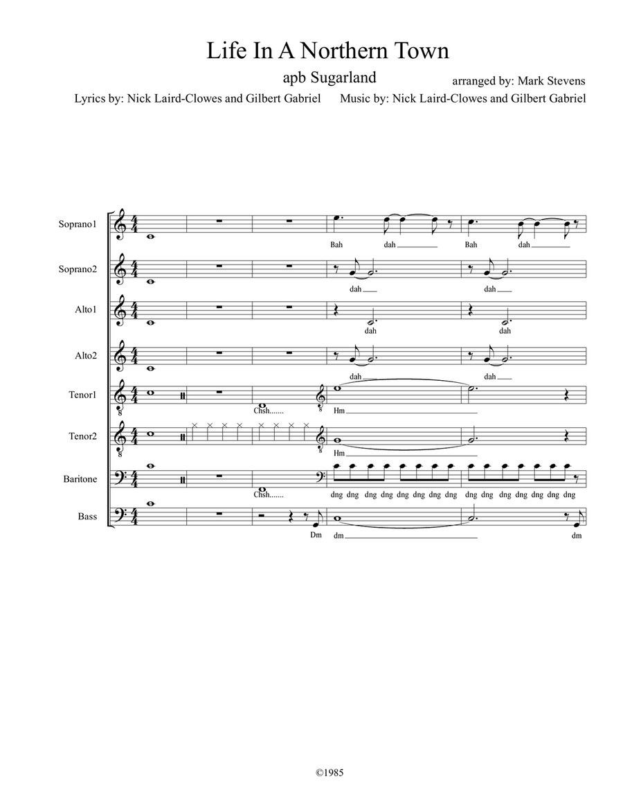 Life In A Northern Town Divisi scores gallery preview page 2