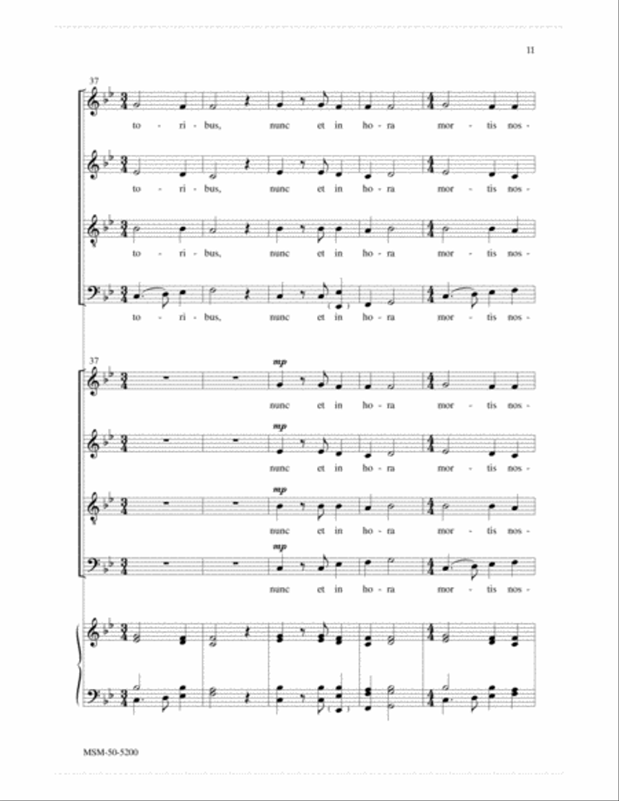 Ave Maria Ave Maria 4-Part scores gallery preview page 6