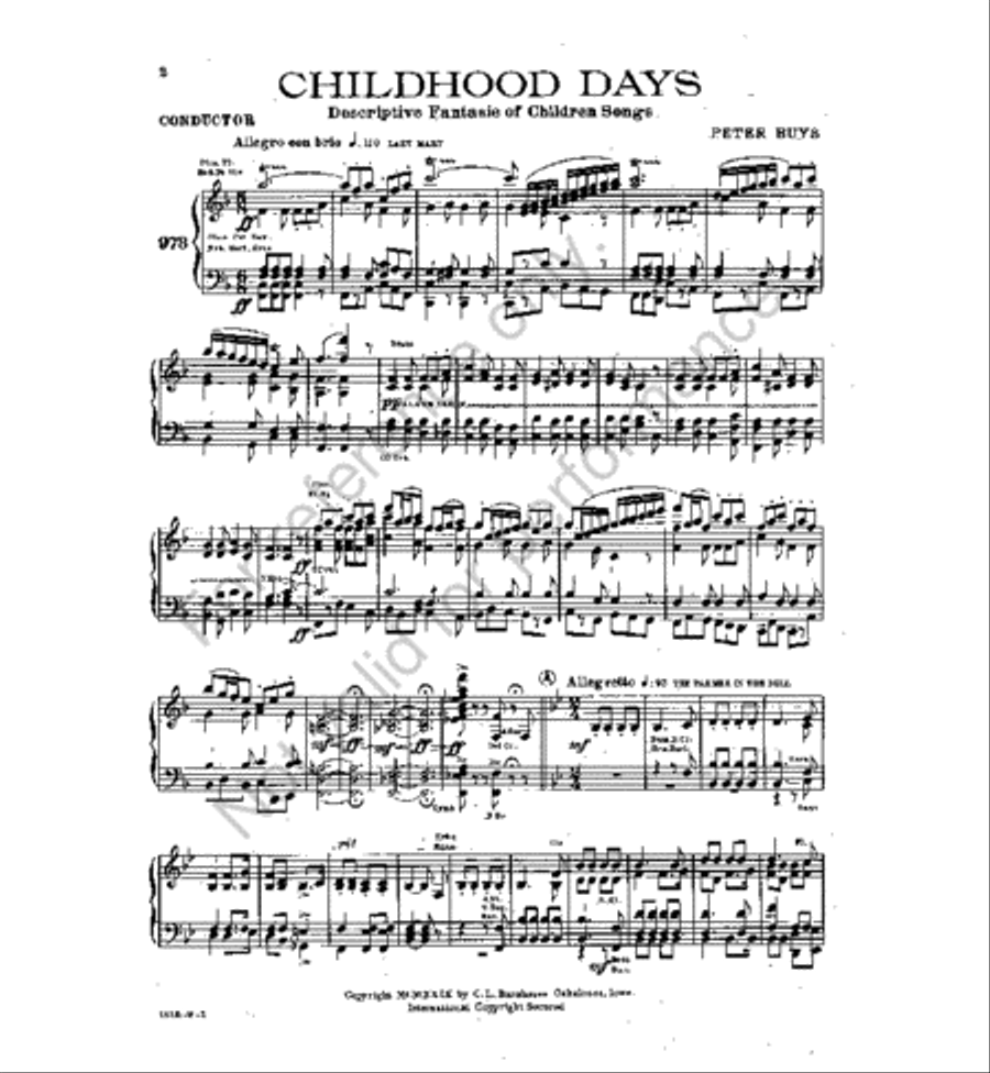 Childhood Days Concert Band scores gallery preview page 2