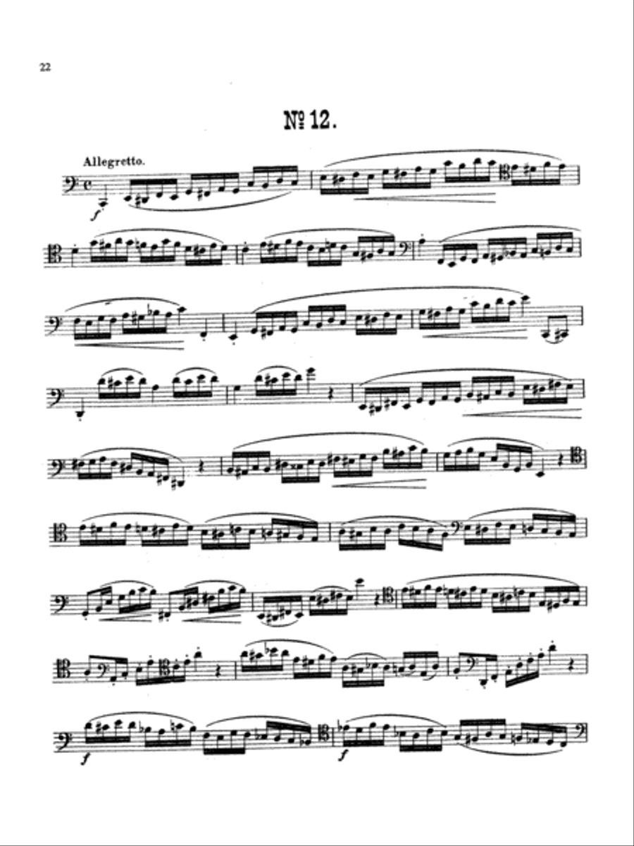 Milde: Fifty Concert Studies, Op. 26 Bassoon Solo scores gallery preview page 1