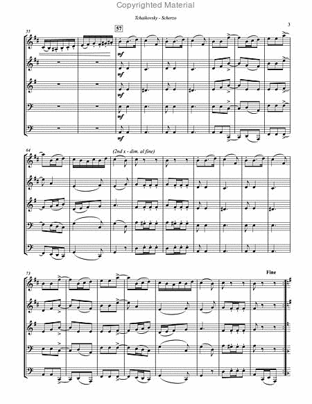 Scherzo for Brass Quintet from String Quartet, Opus 11