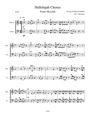 Hallelujah Chorus from Messiah (Violin and Cello Duet)