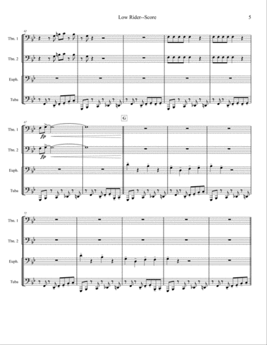 Low Rider Brass Ensemble scores gallery preview page 5