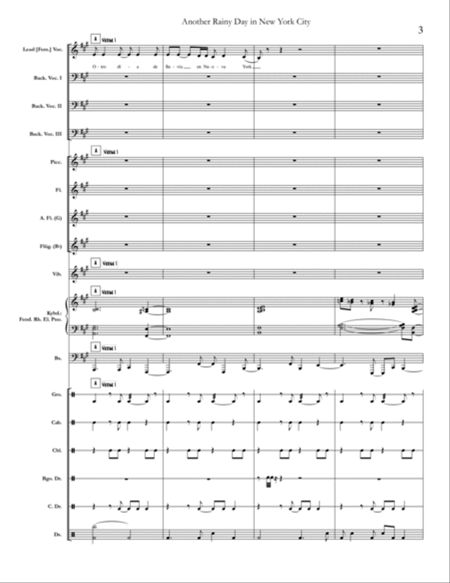 Another Rainy Day In New York City Large Ensemble scores gallery preview page 3