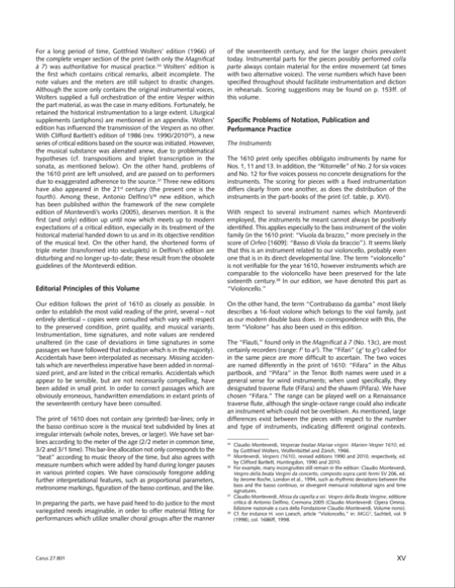 Vespro della Beata Vergine 4-Part scores gallery preview page 17