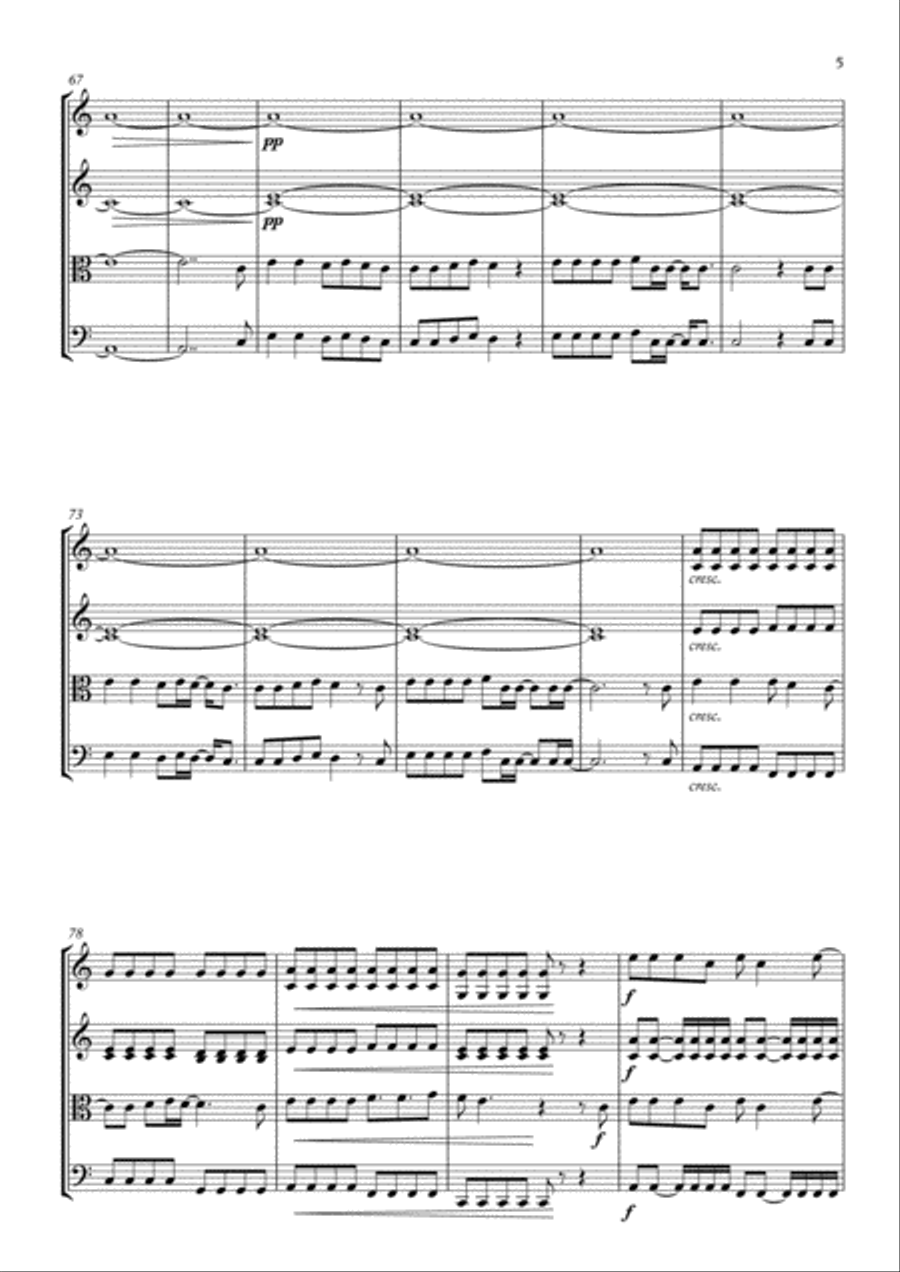 Little Talks Little Talks String Quartet scores gallery preview page 5
