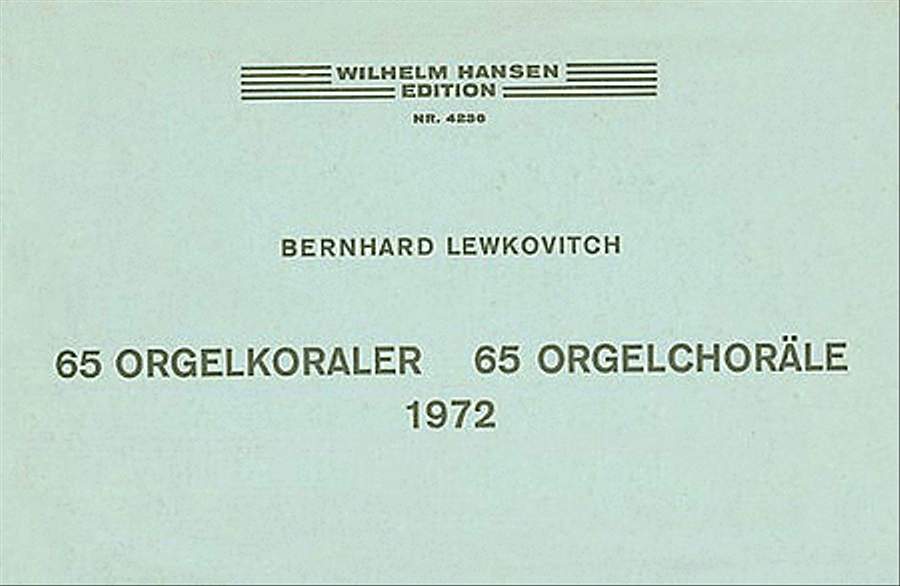 Bernhard Lewkovitch: 65 Organ Chorales Organ scores gallery preview page 1