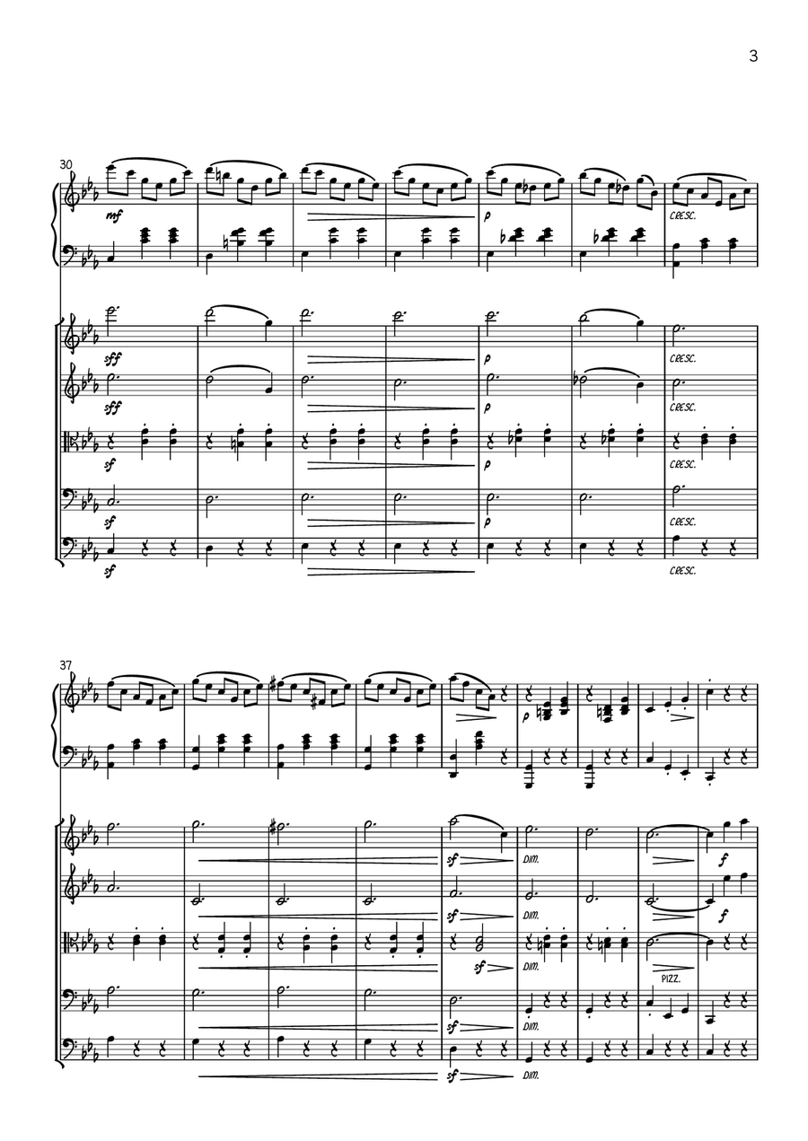 Songe d`automne String Orchestra scores gallery preview page 3