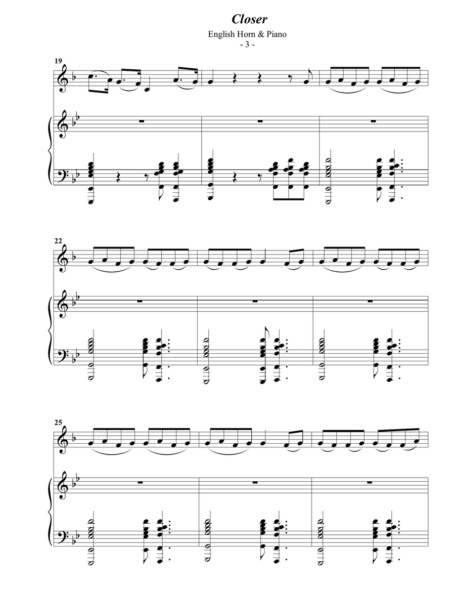 Closer English Horn scores gallery preview page 3