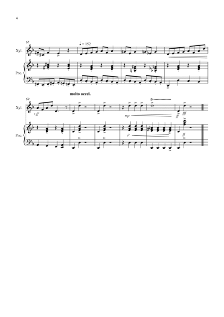 In the Hall of the Mountain King for Xylophone and Piano Piano Accompaniment scores gallery preview page 4