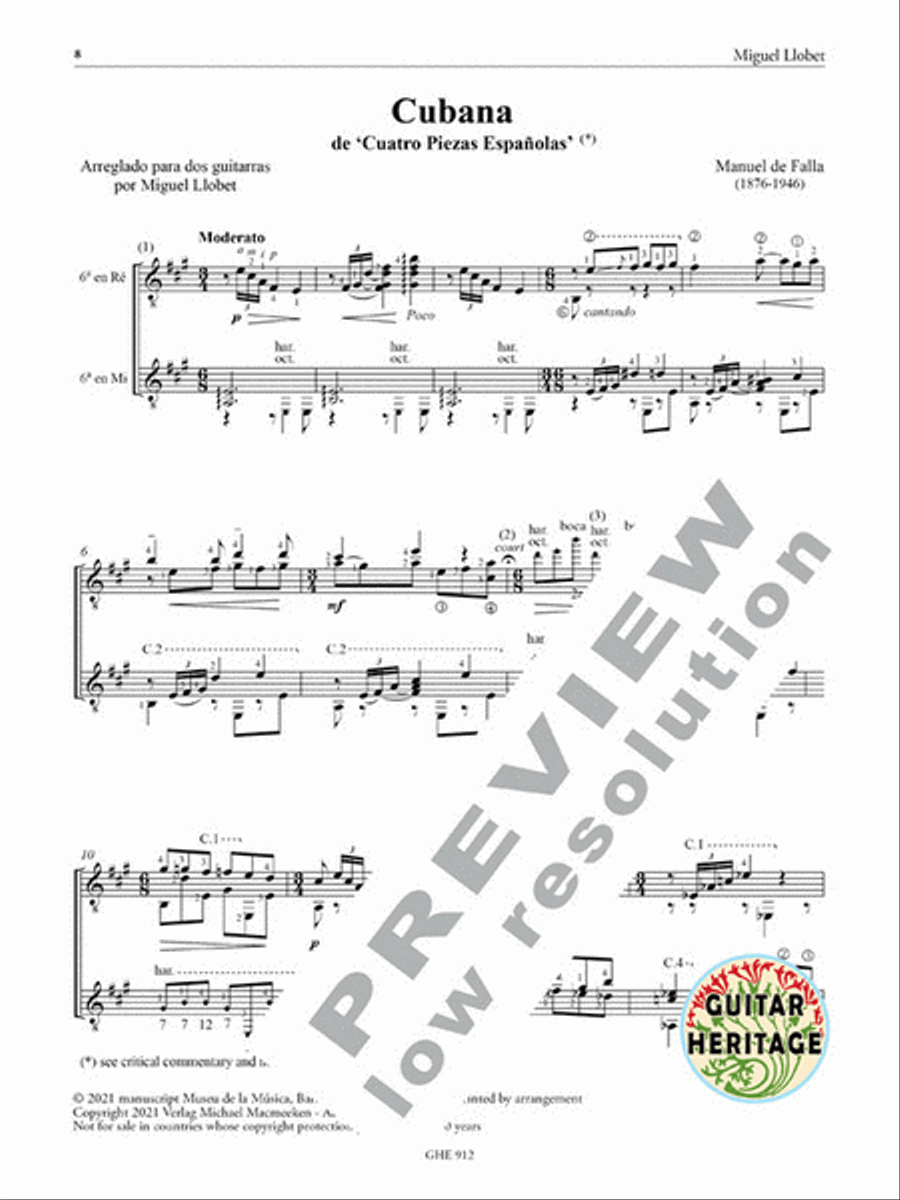 Works for Guitar Duo Vol. 12 Classical Guitar scores gallery preview page 2