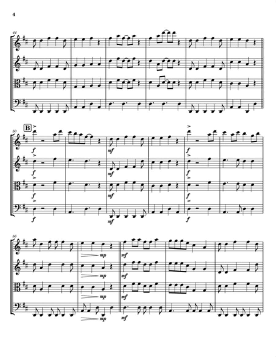 Day-o (the Banana Boat Song) String Trio scores gallery preview page 4