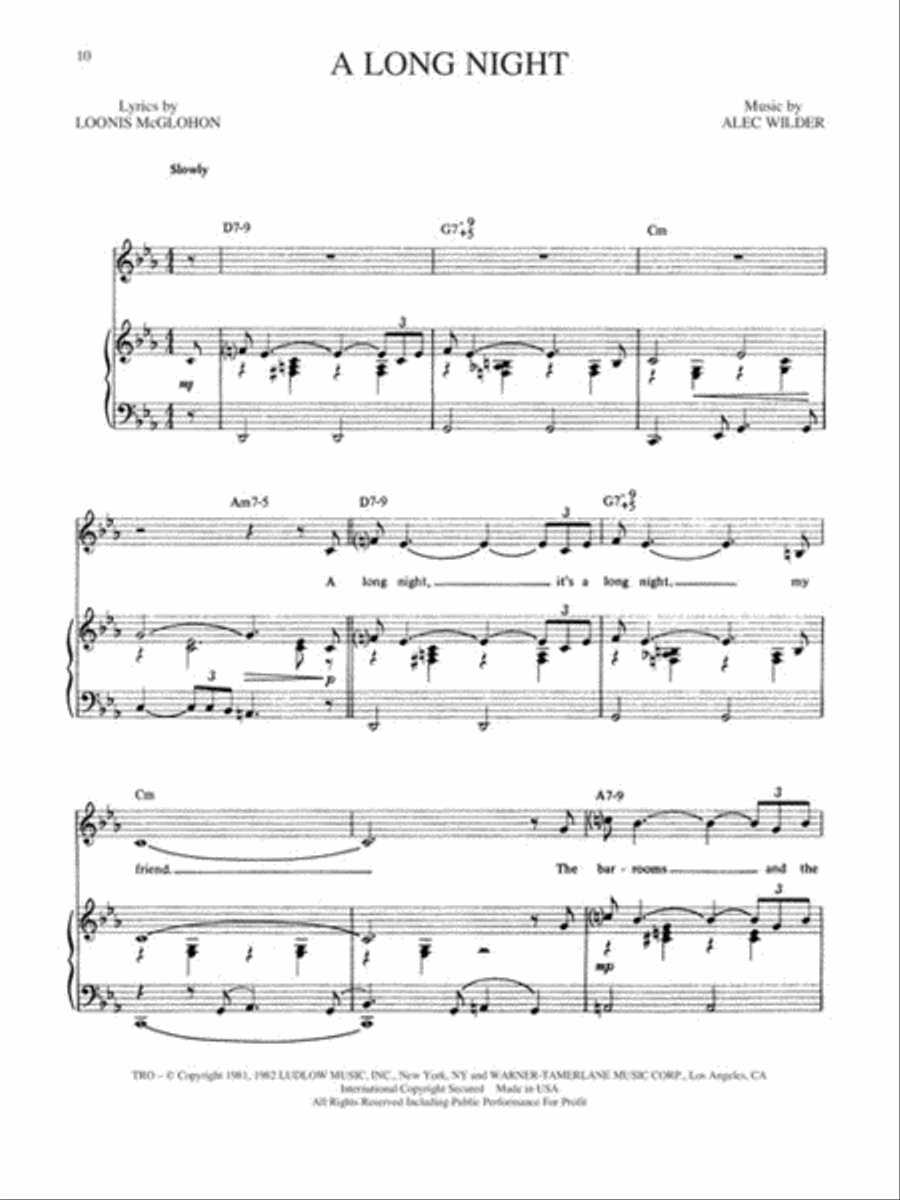 The Alec Wilder Song Collection Piano, Vocal, Guitar scores gallery preview page 4
