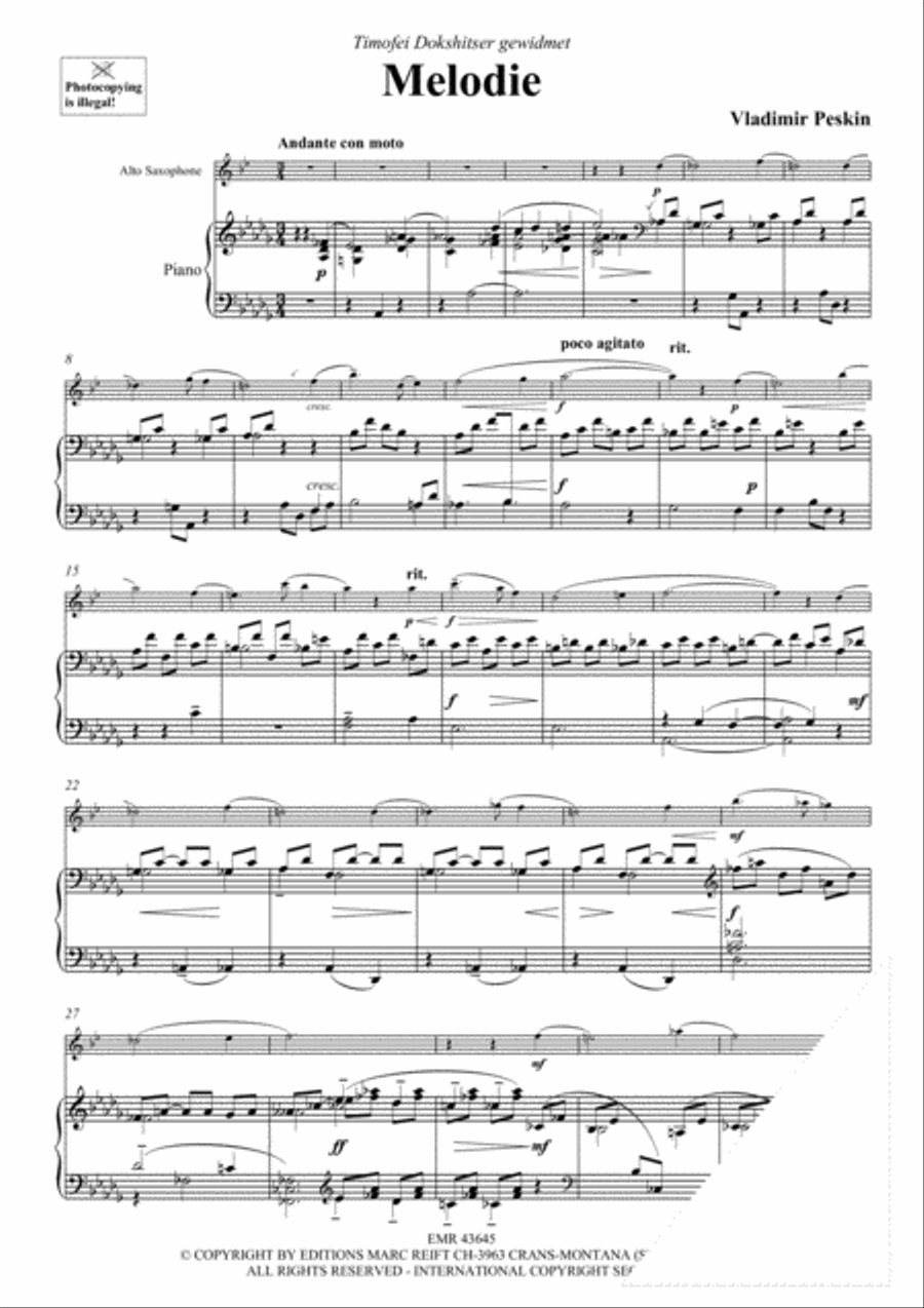 Melodie Alto Saxophone scores gallery preview page 3