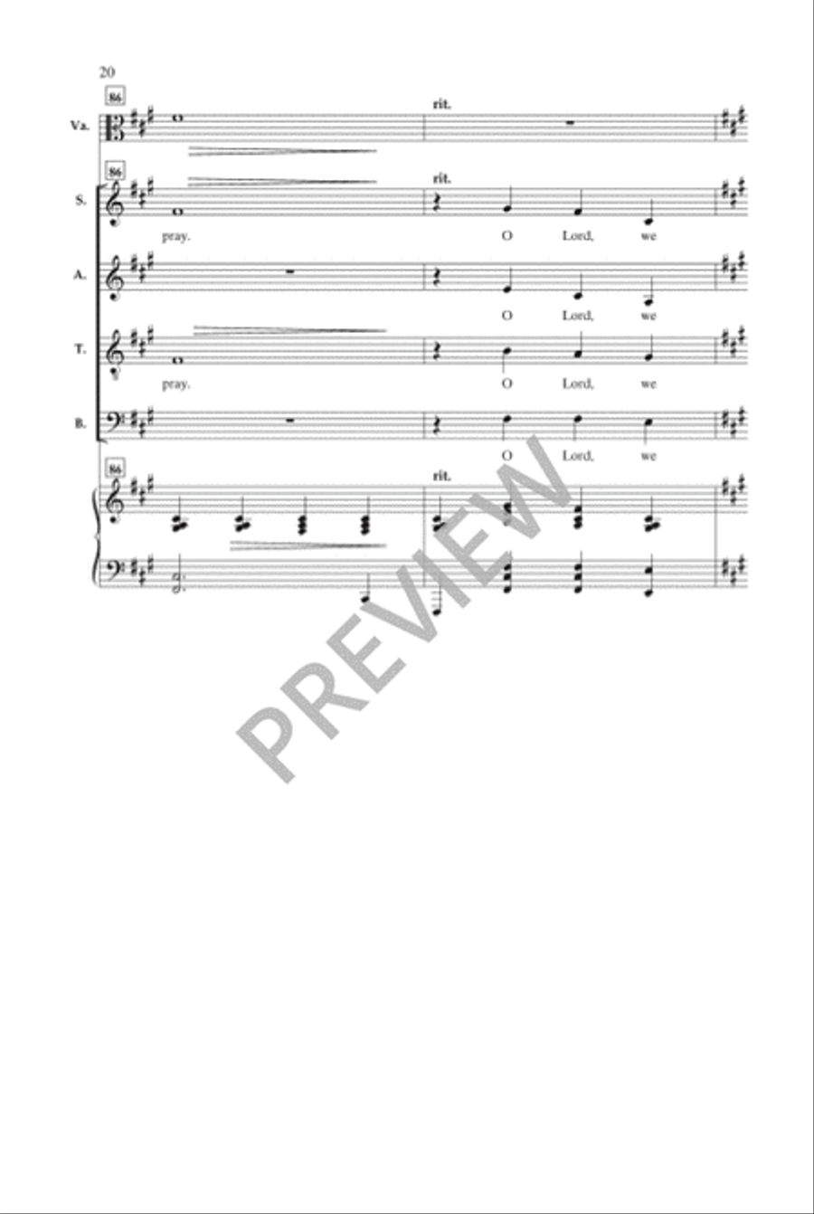 For the Sake of Our Children 4-Part scores gallery preview page 21