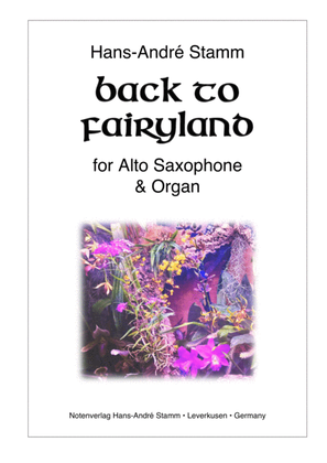 Book cover for Back to Fairyland for Alto Saxophone & Organ