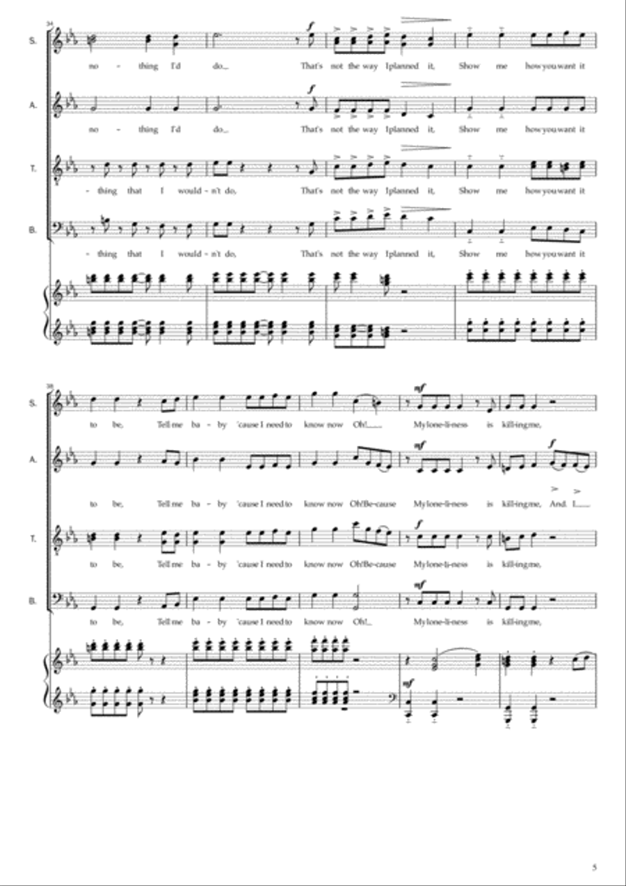 ...baby One More Time 4-Part scores gallery preview page 5