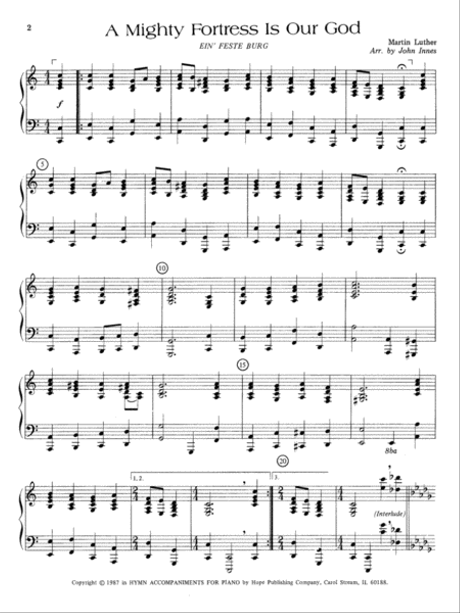 Hymn Accompaniments for Piano