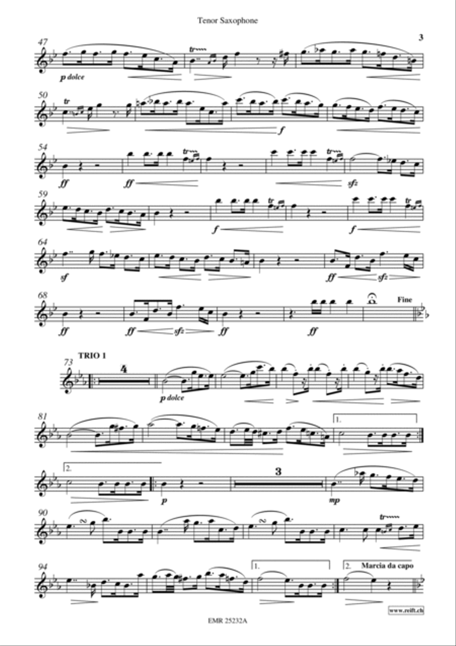 2 Marches Tenor Saxophone scores gallery preview page 4