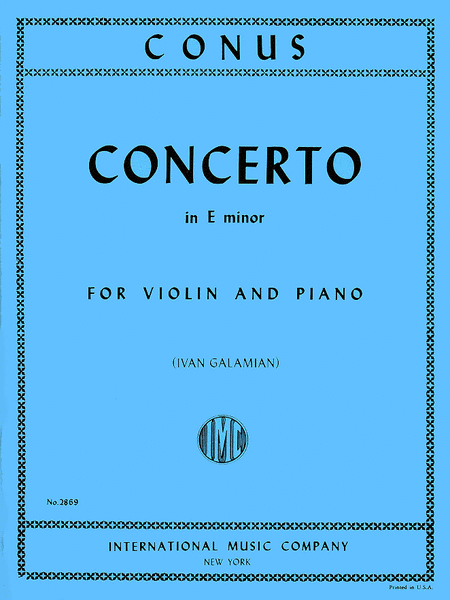 Concerto in E minor (GALAMIAN)