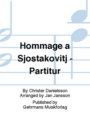 Hommage a Sjostakovitj - Partitur