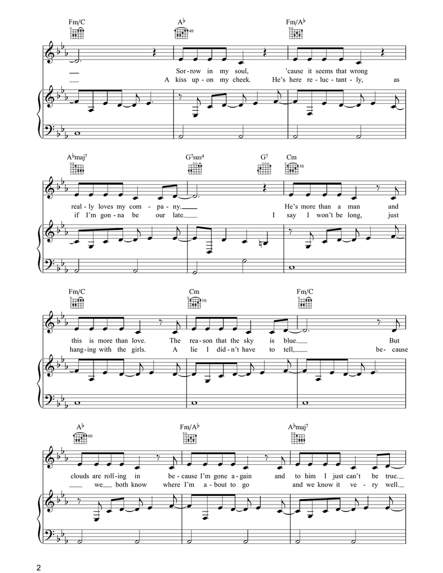 Unfaithful Unfaithful Acoustic Guitar scores gallery preview page 2