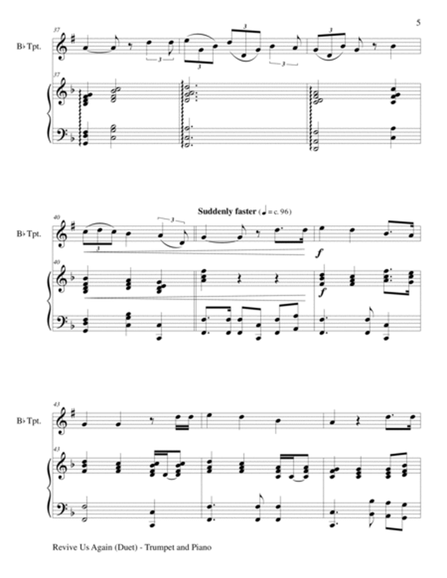 REVIVE US AGAIN (Duet – Bb Trumpet and Piano/Score and Parts) image number null