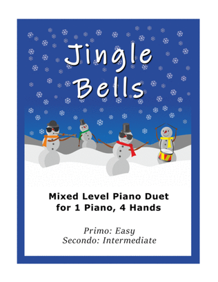 Jingle Bells (Easy Piano Duet; 1 Piano, 4-Hands)