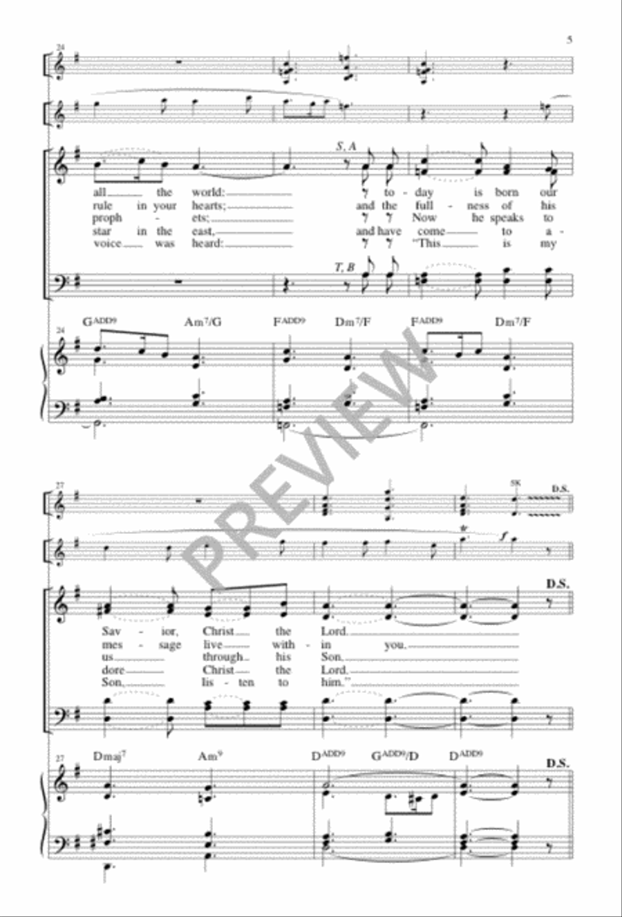 Christmastime Alleluia 4-Part scores gallery preview page 5