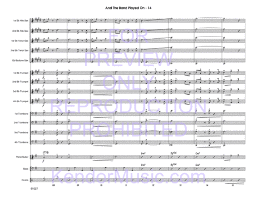 And The Band Played On Jazz Ensemble scores gallery preview page 15