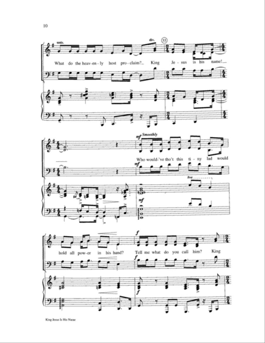 King Jesus Is His Name King Jesus Is His Name 3-Part scores gallery preview page 10