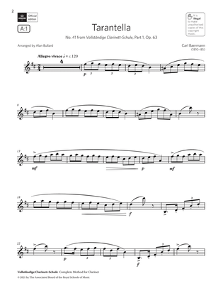 Tarantella (from Vollständige Clarinett-Schule)(Grade 5 A1, the ABRSM Saxophone syllabus from 2022)