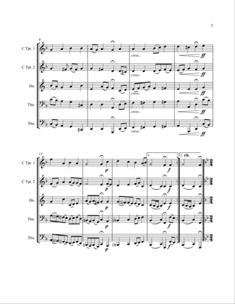 The Big Book of Christmas Carols for Brass Quintet, Vol. III Brass Quintet scores gallery preview page 3
