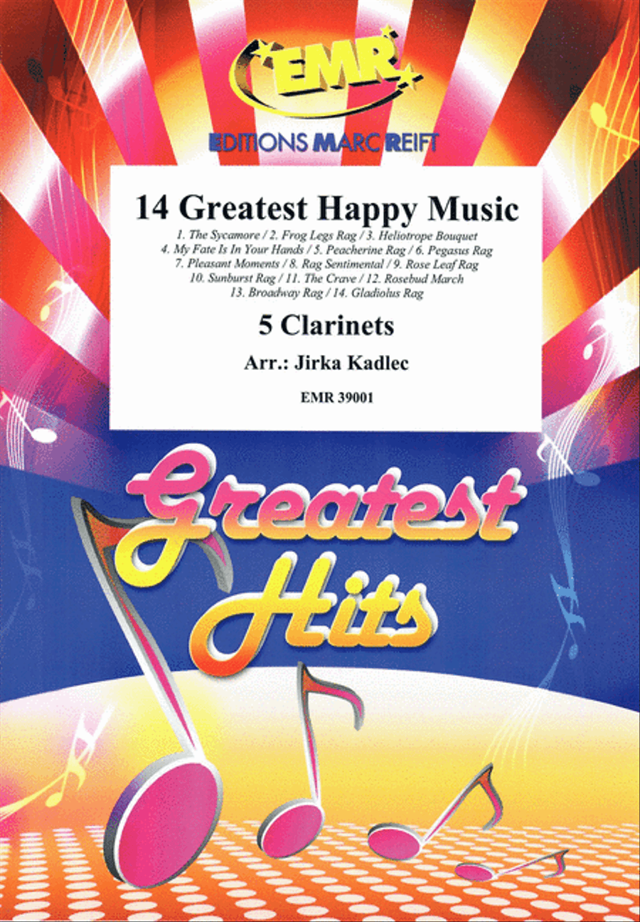 14 Greatest Happy Music Clarinet Quintet scores gallery preview page 1